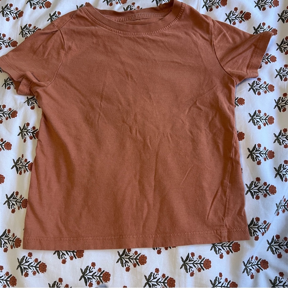 4T Carhartt Kids Tan Overalls Shorts H&M Tee - Picture 4 of 6